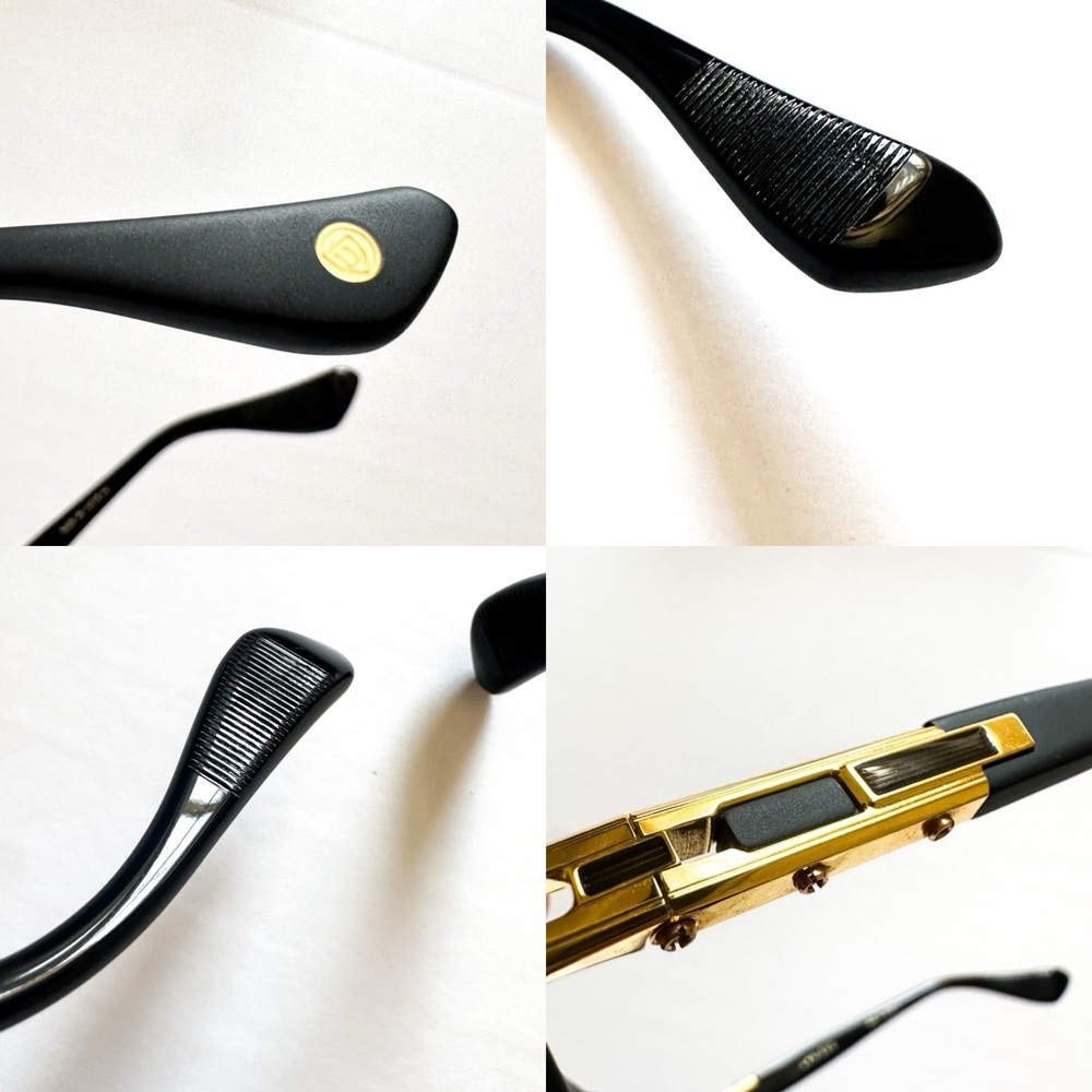 Dita LXN-EVO Luxury Eyewear Matte Black Yellow Gold Navigator Men's Sunglasses - Picture 12 of 15